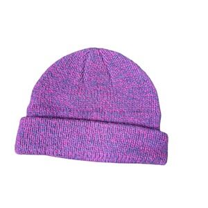 LL Bean Lambswool Beanie purple Polyester Microfleece Lining 252063